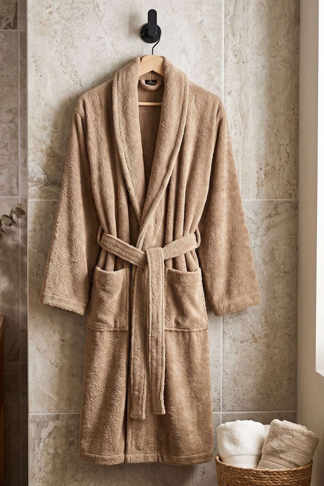White cotton Turkish bath towel by TORK, showing soft texture and traditional design, perfect for comfortable, luxurious use.