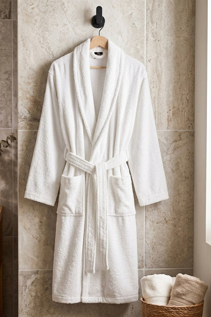 Soft white cotton Turkish towel from TORK, featuring traditional woven patterns and a lightweight, breathable design.