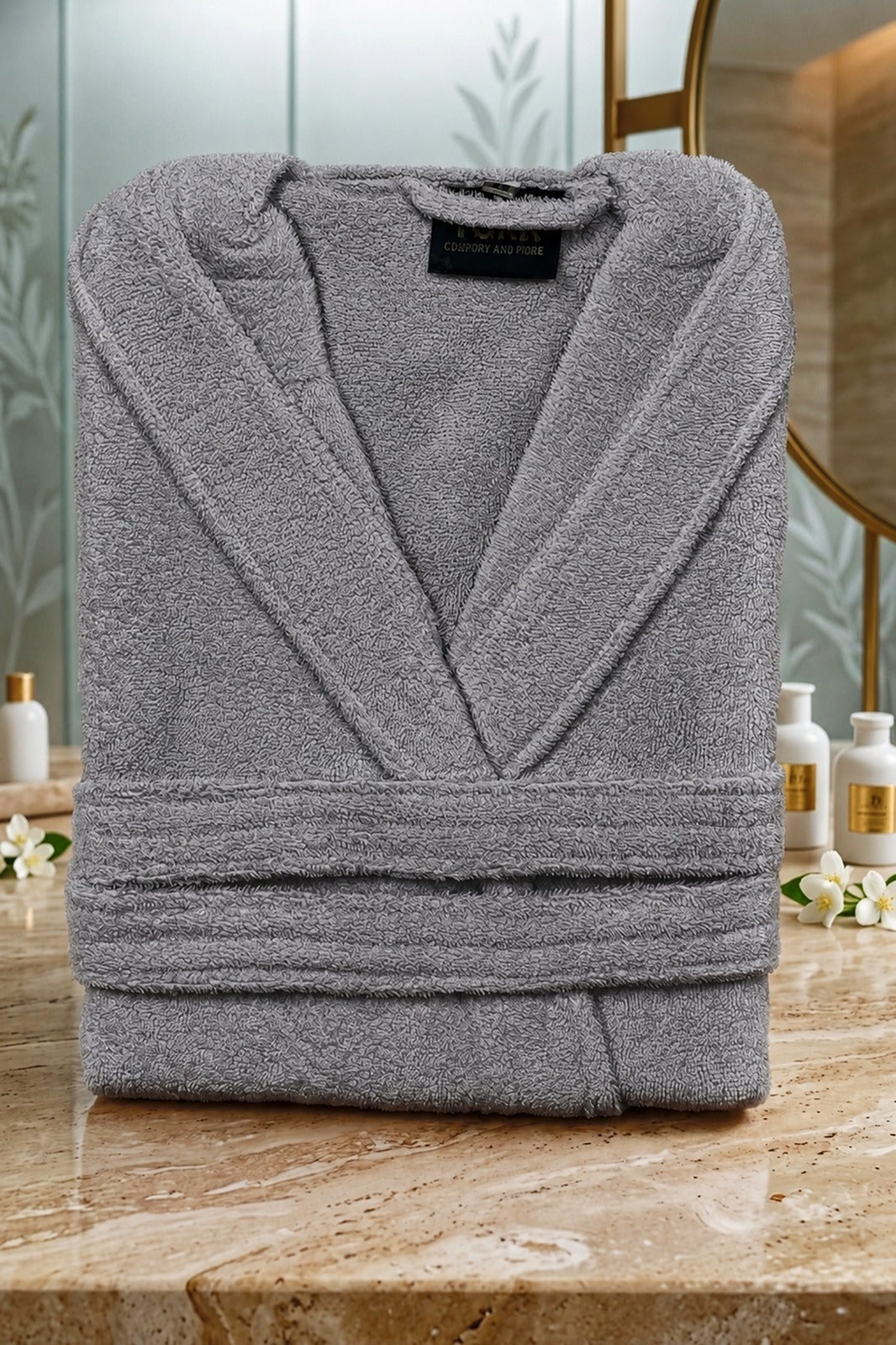 Soft white cotton Turkish towel by TORK, displaying its lightweight, absorbent fabric and traditional woven design.